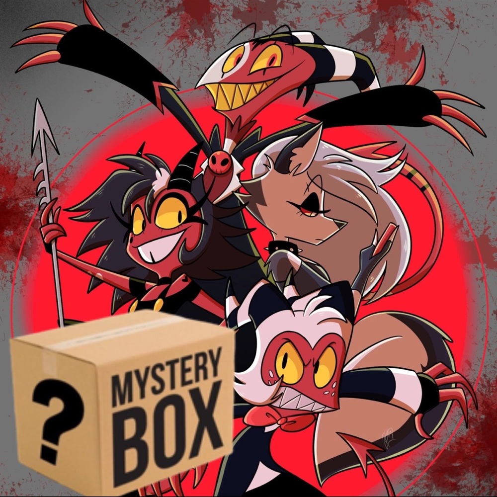 Helluva Boss Hazbin Hotel buttons makeup candle sticker anime plush box